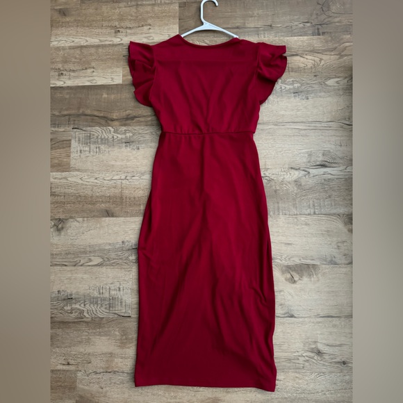 Red midi dress. Size S - Picture 2 of 3